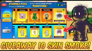 GIVEAWAY 10 SKIN SPESIAL SMOKE DAN BOCORAN STUMBLE PASS TERLENGKAP BULAN APRIL - Stumble Guys