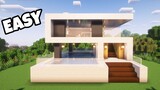 Minecraft: How to build an Easy Modern House with Pool