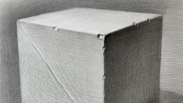 [Still Life Sketch] How to Draw the Cracked Details of Plaster Geometric Shapes