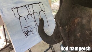 น้องเพิ่มพูน🐘น้องด๋อย🐘น้องออกกล้า🌅 วาดรูปช้างในนิยาย