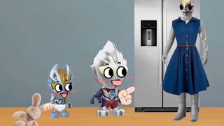 What is Xiaodi doing pointing at the refrigerator?