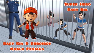 Baby Kia & Boboiboy Di Penjara | Super Hero Baby Kia | Drama Sakura School Simulator