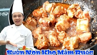 Cách làm món Sườn Non Muối Kho Mắm Ruốc siêu ngon || bí quyết kho sườn mềm và thấm gia vị