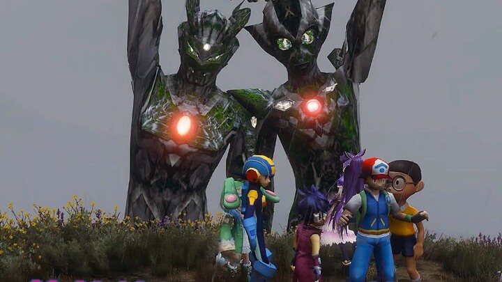 The stone statues of Zero and Grigio were destroyed by monsters, and the friends worked together to 
