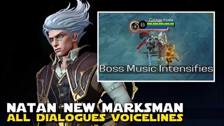 NATAN ALL VOICELINES/DIALOGUES | BRI'ISH ACCENT? | BEST VOICE EVER! | MLBB NATAN NEW HERO QUOTES!