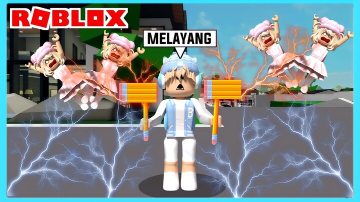 Aku Angkat Adiku Menggunakan Kekuatan Gravitasi Di Roblox Brookhaven ft @Shasyaalala