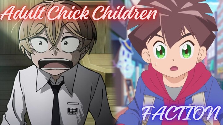 FACTION X Adult Chick Children | Mashup of Digimon Ghost Game X Sanda
