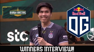 WINNERS INTERVIEW!! (TAIGA) OG VS TEAM LIQUID RIYADH MASTERS 2022 BY  GAMERS8