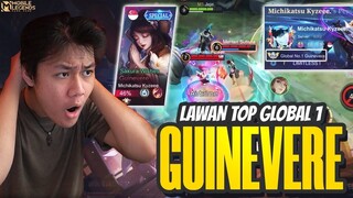 LAWAN TOP 1 GLOBAL GUINEVERE MAIN LING UNDER PRESSURE GAME COMEBACK - Mobile Legends