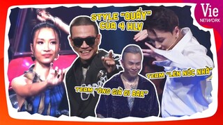 UNCUT | STYLE "QUẨY" CỦA 4 HLV: SUBOI & KARIK THÌ "LÊN NÓC NHÀ" CÒN WOWY & BINZ "2 ÔNG GIÀ ĐI BAR"