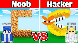 TÔ GÀ THỬ THÁCH 24H XÂY ALPHABET LORE C NHƯNG SỬ DỤNG HACK TRONG MINECRAFT*TÔ GÀ XÂY CHỮ CÁI C