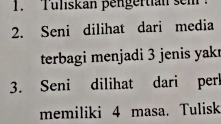 SENI ADALAH LEDAKAN