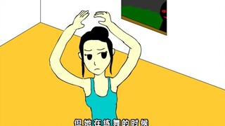 Sand sculpture horror animation: ballet