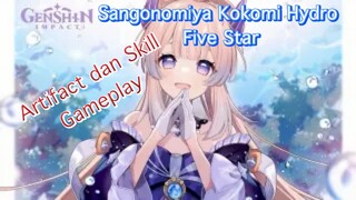 Genshin Impact INDO - Pembahasan Sangonomiya Kokomi Five Star mengenai Artifact dan Skill + Gameplay
