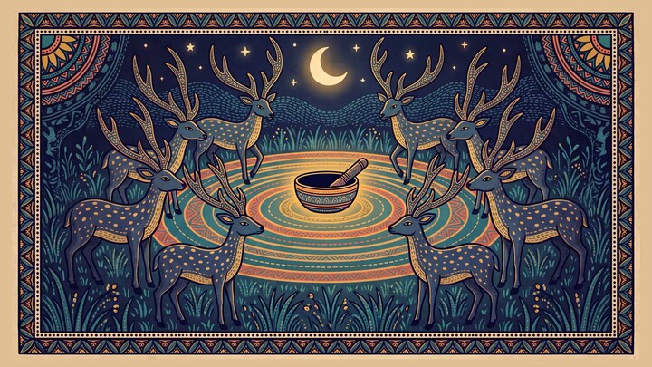 1 Hour Singing Bowl Sound Bath · 639 Hz + 958 Hz · The Deer Circle · No Talking