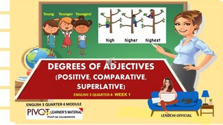 ENGLISH 3 - DEGREES OF ADJECTIVES (POSITIVE, COMPARATIVE AND SUPERLATIVE) | QUARTER 4 -WEEK 1