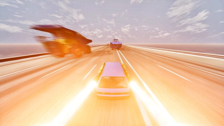 Skillfully zipping through traffic with your thrusters—how you look can wait!