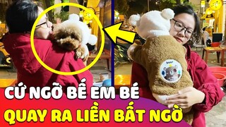 Cứ tưởng cô gái 'ĐANG BẾ EM BÉ', đến khi quay mặt lại ai cũng'Ú ÒA' 😎 Gâu Đần