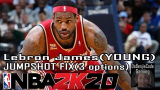 Young Lebron James Jumpshot Fix NBA 2K20(3 options)