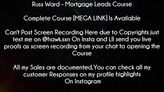 Russ Ward Course Mortgage Leads Course download