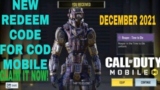 *December 2021* Call Of Duty Mobile New Redeem Code | Cod Mobile Redeem Code Garena