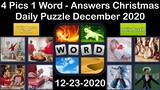 4 Pics 1 Word - Christmas - 23 December 2020 - Daily Puzzle + Daily Bonus Puzzle -Answer-Walkthrough