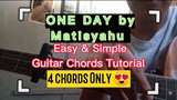 One Day by Matisyahu l Easy and Simple Acoustic Guitar Chords Tutorial 4 chords Only 😍