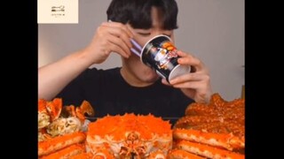 Mukbang Korea crab, octopus, noodle