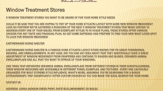 Window Treatment Stores