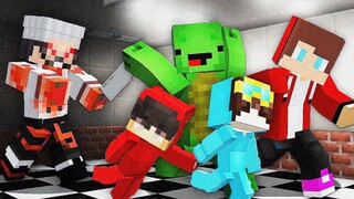 Nico and Cash Escape the Pizzeria in Minecraft JJ and Mikey Challenge Pranks - Maizen