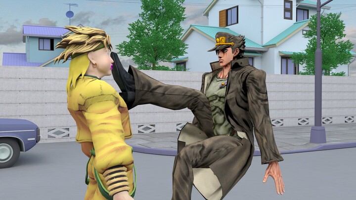 jojo forcefully kisses jotaro