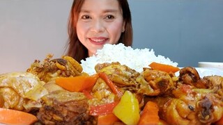 SPICY CHICKEN CURRY MUKBANG