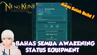 AWAS JANGAN SALAH PILIH AWAKENING STAT EQUIPMENT NI NO KUNI CROSS WORLDS