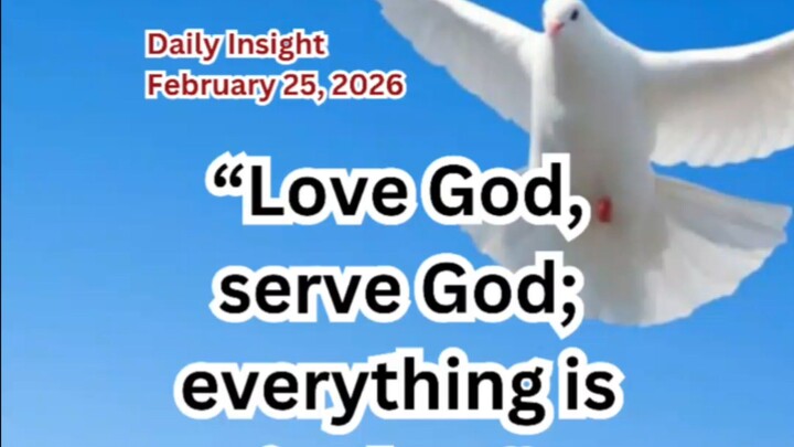Daily Insight February 25, 2026 #faith #saint #insight