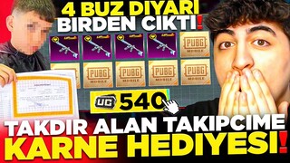 TAKDİR ALAN İZLEYİCİME KARNE HEDİYESİ! BEDAVA 4 BUZ DİYARI BİRDEN ÇIKARDIM! (FULLEDİK) | PUBG MOBILE