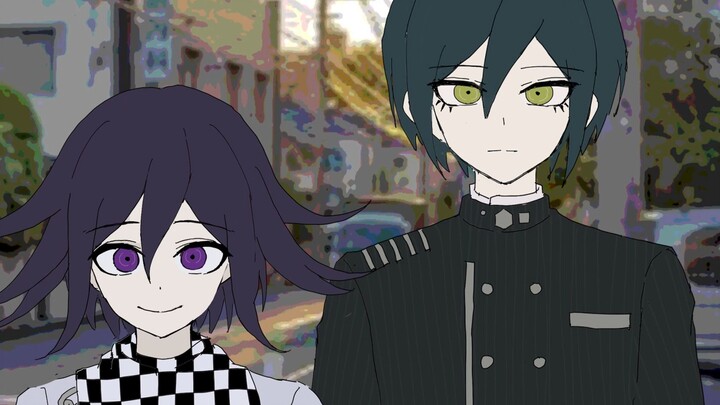 [ความพยายามในแอนิเมชัน] Ouma และ Saihara กำลังเดิน