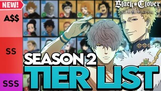 SEASON 2 PVE & PVP GLOBAL TIER LIST! BEST UNITS F2P SHOULD SUMMON, BUILD & USE - Black Clover Mobile