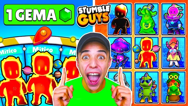 COMPRÉ x99 RULETAS MITICAS y ME TOCÓ ESTA SKIN! 😱 STUMBLE GUYS
