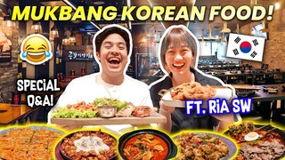 MUKBANG KOREAN FOOD + Q&A FT. RIA SW!