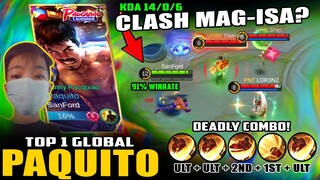 PAQUITO DEADLY COMBO! (ULT+ULT+2ND+FIRST+ULT) | SANFORD 91% WINRATE TOP 1 GLOBAL PAQUITO ~ MLBB