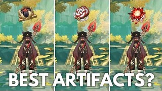 Best Artifact for C0 Hu Tao?? Crimson Vs Shimenawa's [Genshin Impact]