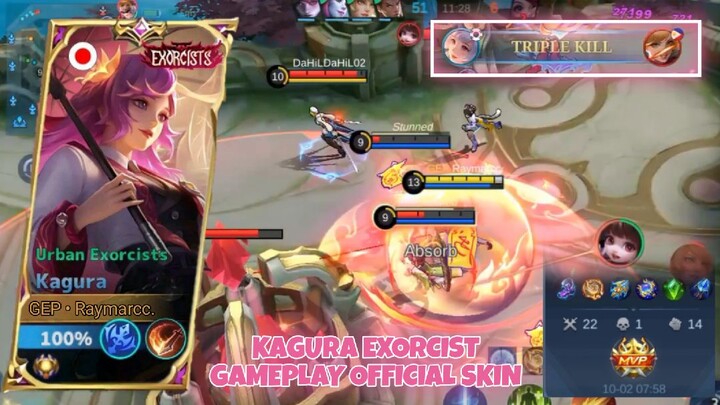 NEW KAGURA EXORCIST SKIN OFFICIAL EFFECTS FULL GAMEPLAY - Raymarcc