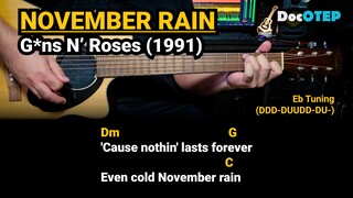 November Rain - Guns N’ Roses (1991) Easy Guitar Chords Tutorial with Lyrics