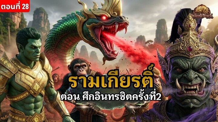 รามเกียรติ์ ตอนที่ 28 ศึกอินทรชิตครั้งที่ 2 เมื่อทายาททศกัณฐ์ขอแก้มืออีกครั้ง