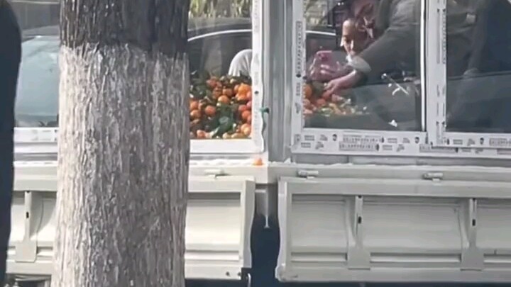 Gặp tình cờ đôi vợ chồng bán quýt đường, vừa nằm phơi nắng vừa ăn quýt, người quay nói: Cô ấy không 