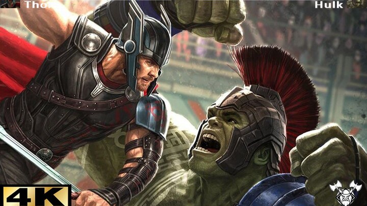 【4K】Thor VS Hulk's shocking showdown