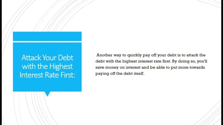 7 ways to pay off your debt quickly part 1.