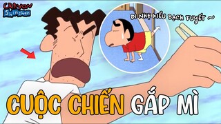 Ăn mì Ramen ở nhà đối tác & Bạch Tuyết chống bão | Shin Cậu Bé Bút Chì | Xóm Anime