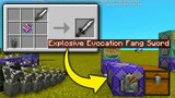 How to make an Explosive Evocation Fang Sword in Minecraft using Command Block
