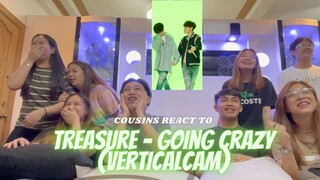 COUSINS REACT TO TREASURE - 미쳐가네(Going Crazy) VERTICAL CAM